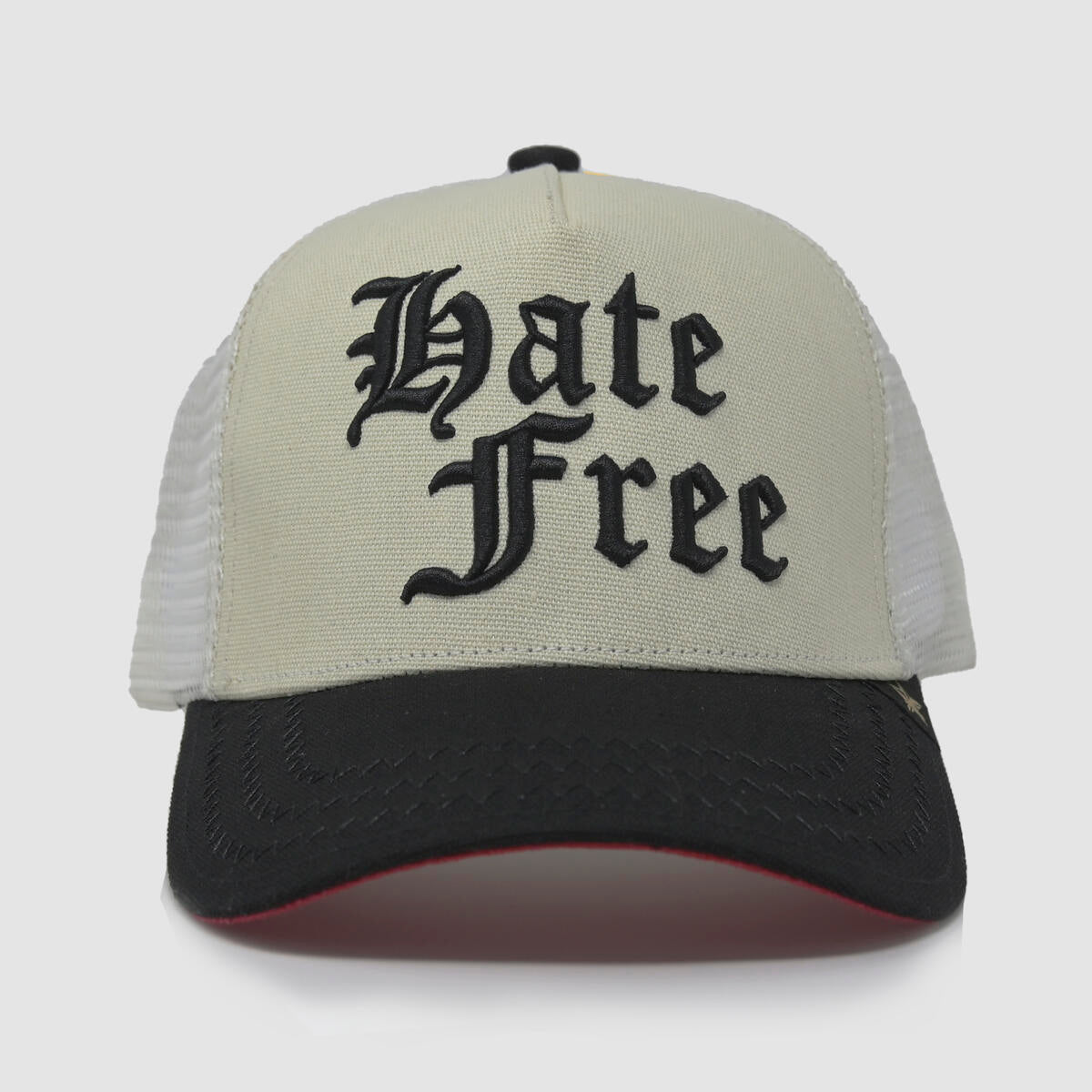 Gold Star Hate Free Trucker Hat - Beige