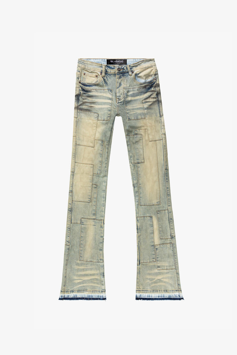 VPLAY2306 "BRICKS" DENIM STACKED DIRT BLUE VINTAGE