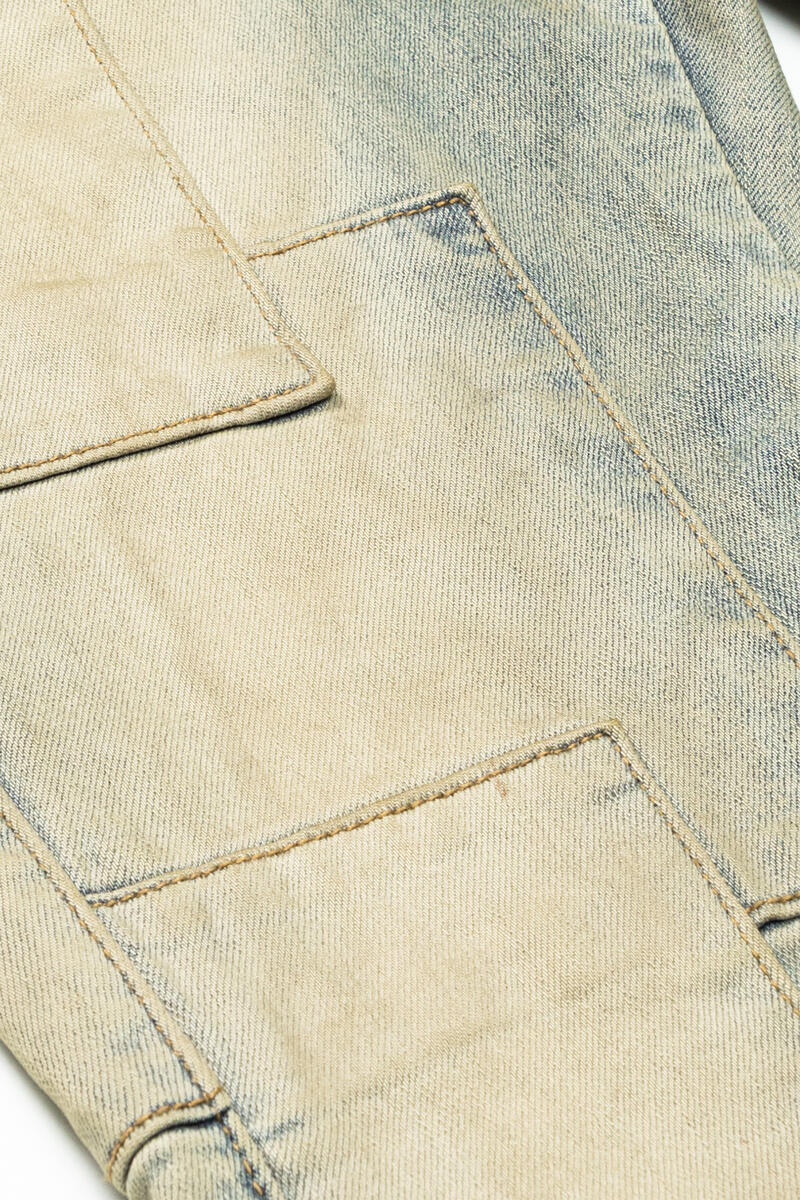 VPLAY2306 "BRICKS" DENIM STACKED DIRT BLUE VINTAGE