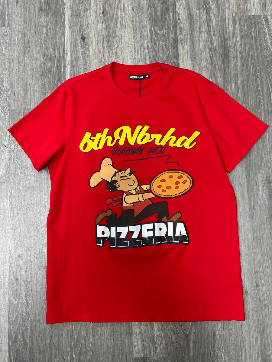 6TH-T2702 "BURNING HOT" TEE - RED