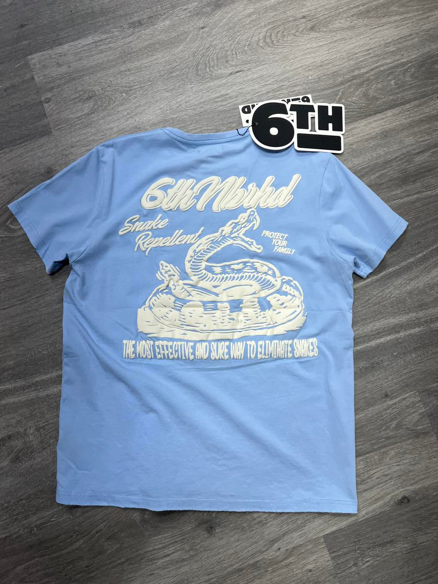 6TH-T2801 "SNAKE REPELLENT" TEE - SKY