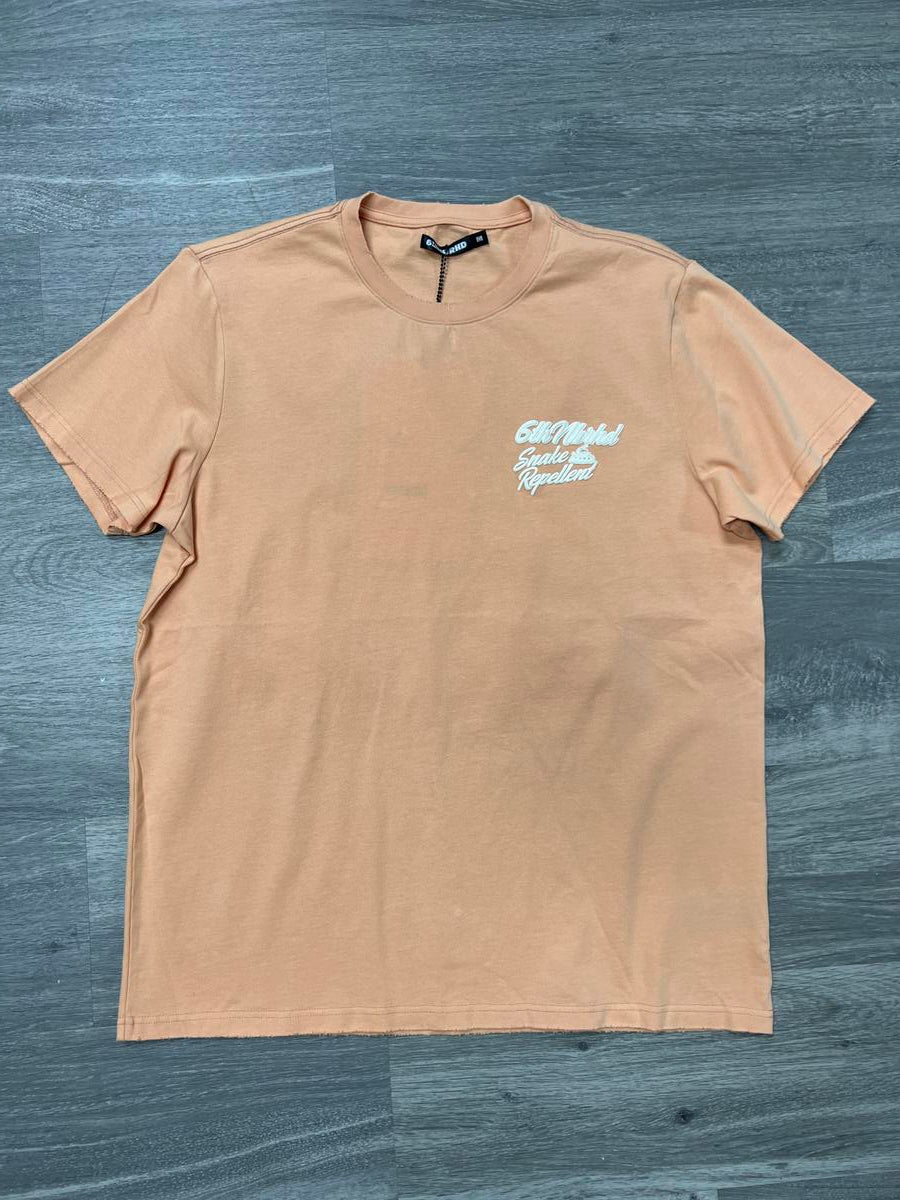 6TH-T2801 "SNAKE REPELLENT" TEE - PEACH