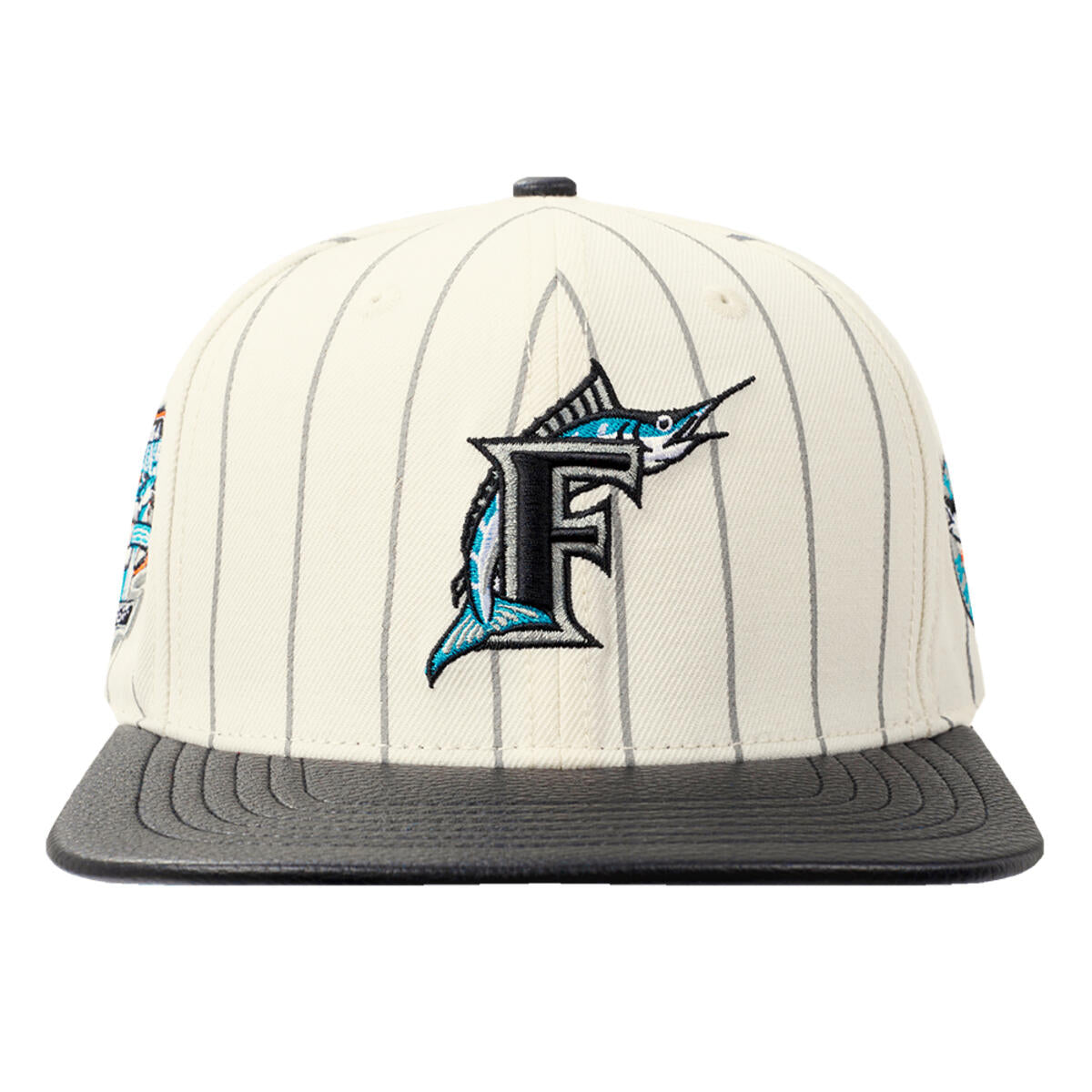 Florida Marlins Pinstripe Retro Classic Logo Wool Blend Pro Six Strapback