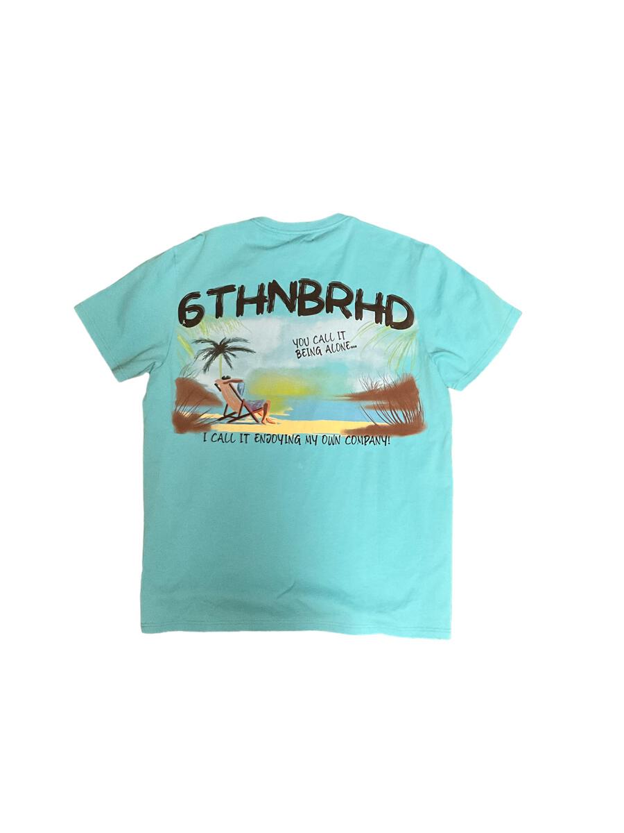 6TH-T30001 "ISLAND" TEE AQUA