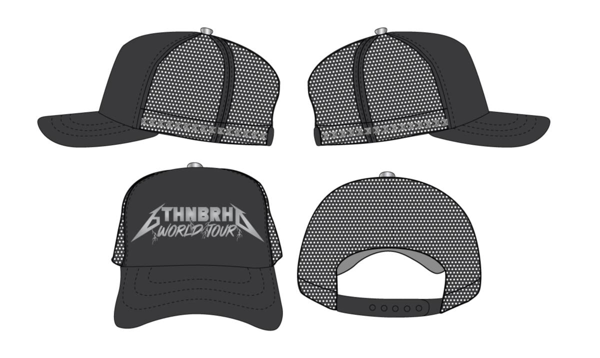 6TH-H2901 "ON TOUR" HEADWEAR BLACK