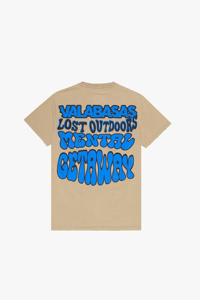 VLBS90043 "NOT REAL" TEE VINTAGE SHALLOW KHAKI