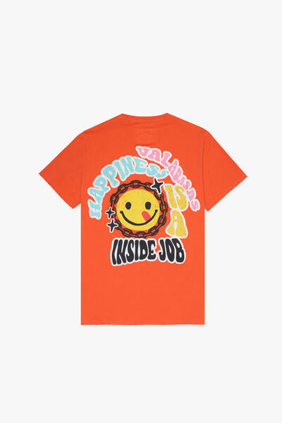 VLBS9015 INSIDE JOB TEE VINTAGE FLAME ORANGE