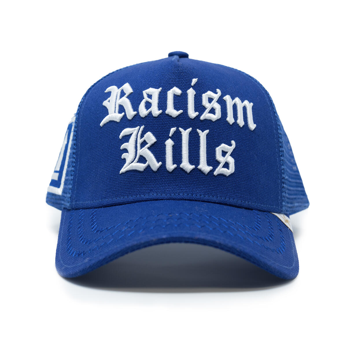 Gold Star Racism Kills Blue Trucker Hat