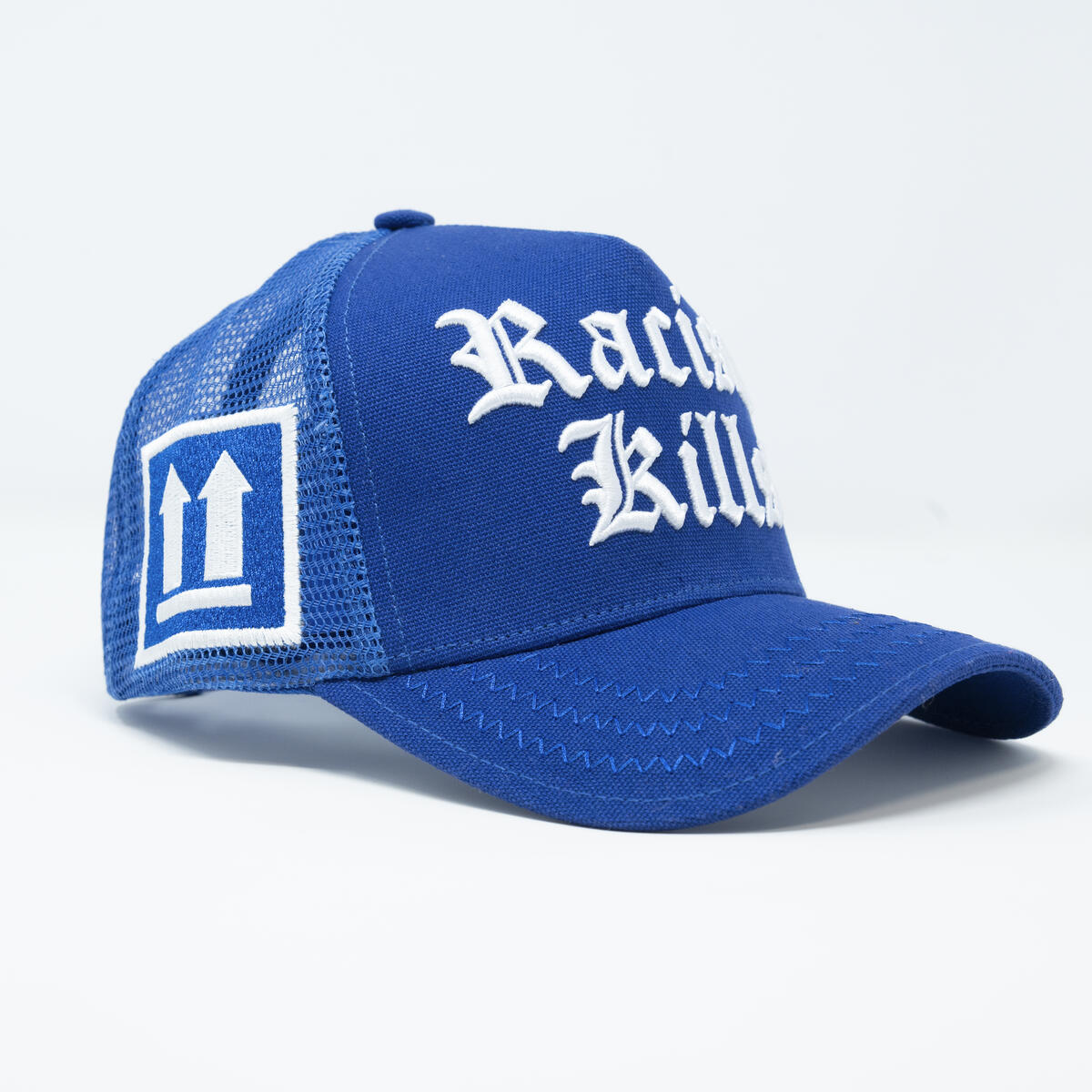 Gold Star Racism Kills Blue Trucker Hat