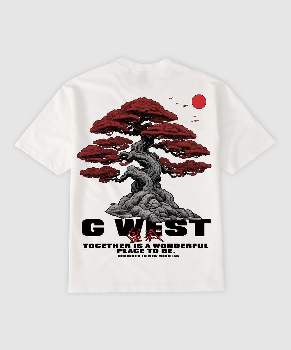 GWPPT9031 Bonsai Tree Tee WHITE