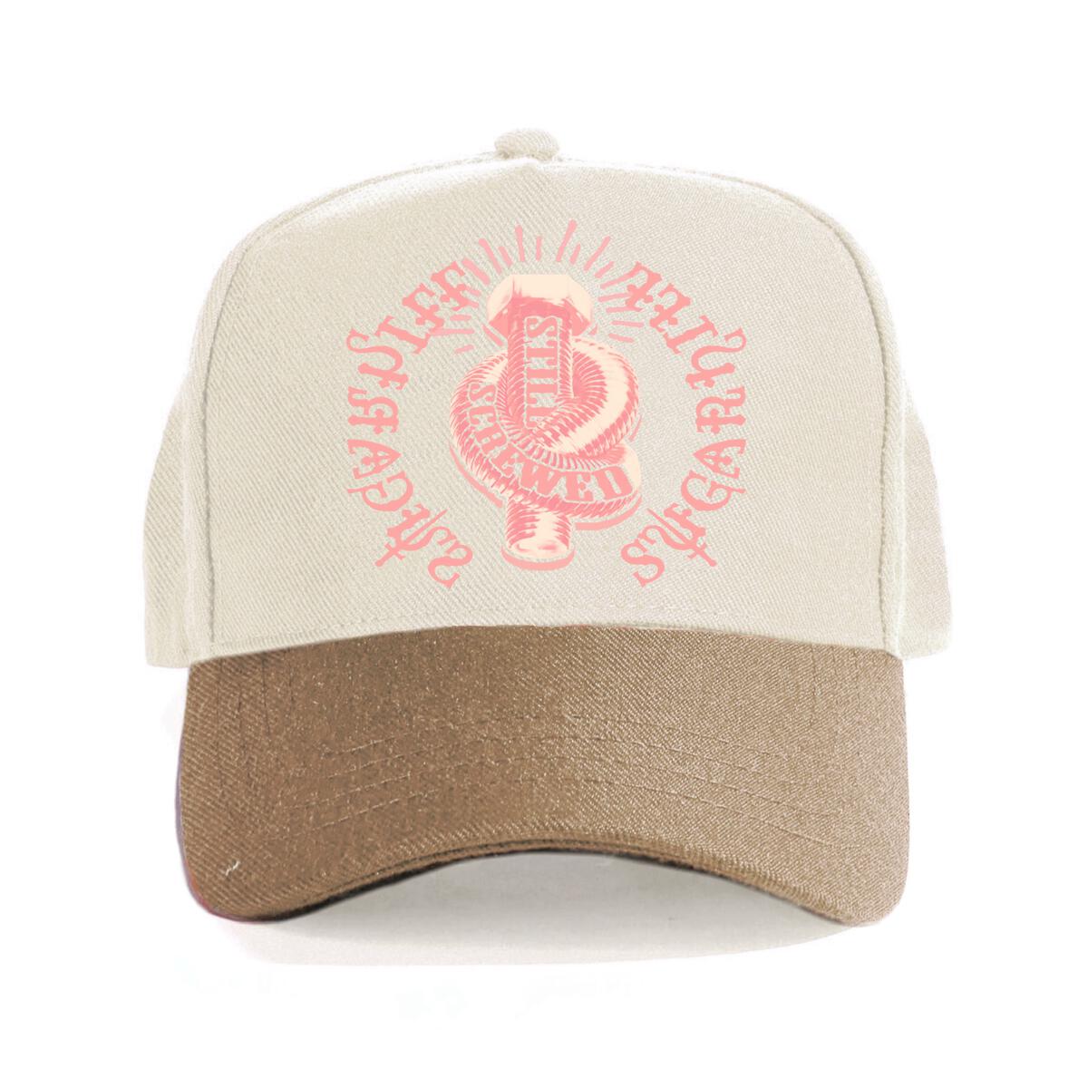 SH24-SUM2-57 "SCREW UP" HAT TAN/CAMEL