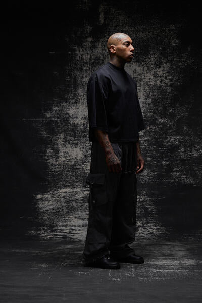 NNN-BJ-002 "MIRAGE" BAGGY PANTS - NERO