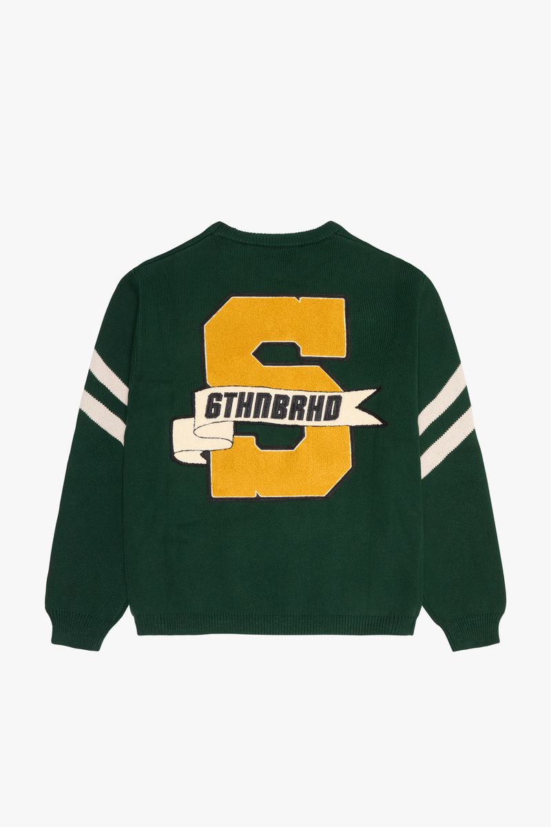 6TH-W3701 "PRIVATE SCHOOL" SWEATER GREEN