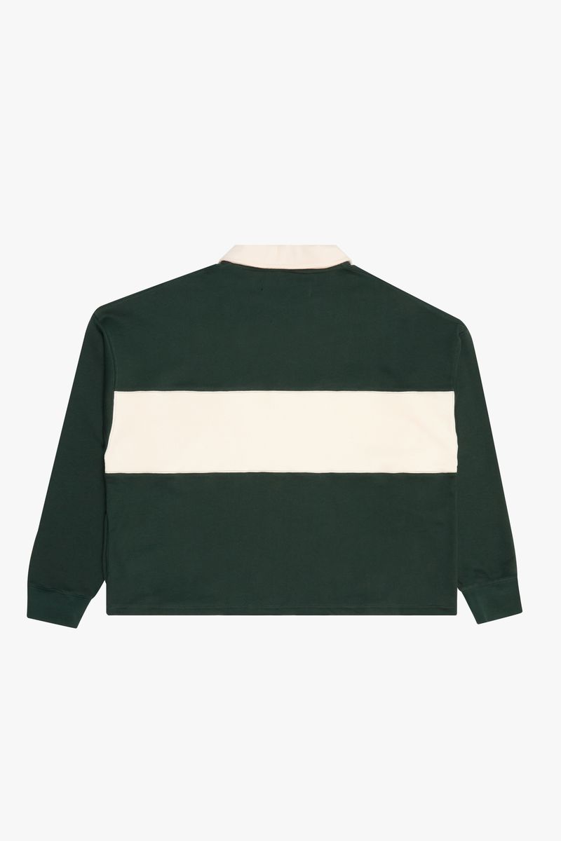 6TH-W3703 "PREPPY" COLLARED CREWNECK GREEN