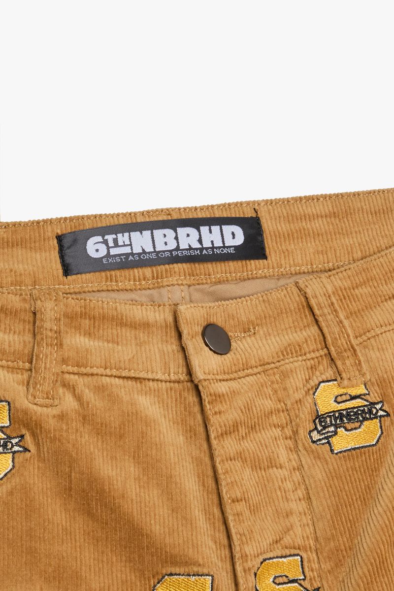 6TH-P3701 "SLACKS" CORDUROY PANTS WHEAT