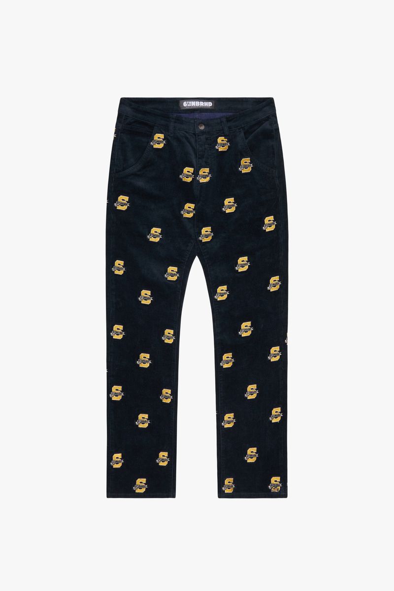 6TH-P3701 "SLACKS" CORDUROY PANTS NAVY