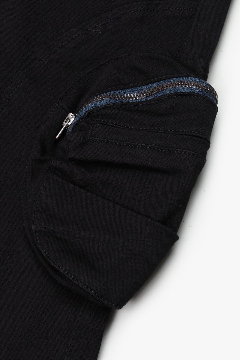 6TH-D3101 "RAFT" DENIM STACKED BLACK