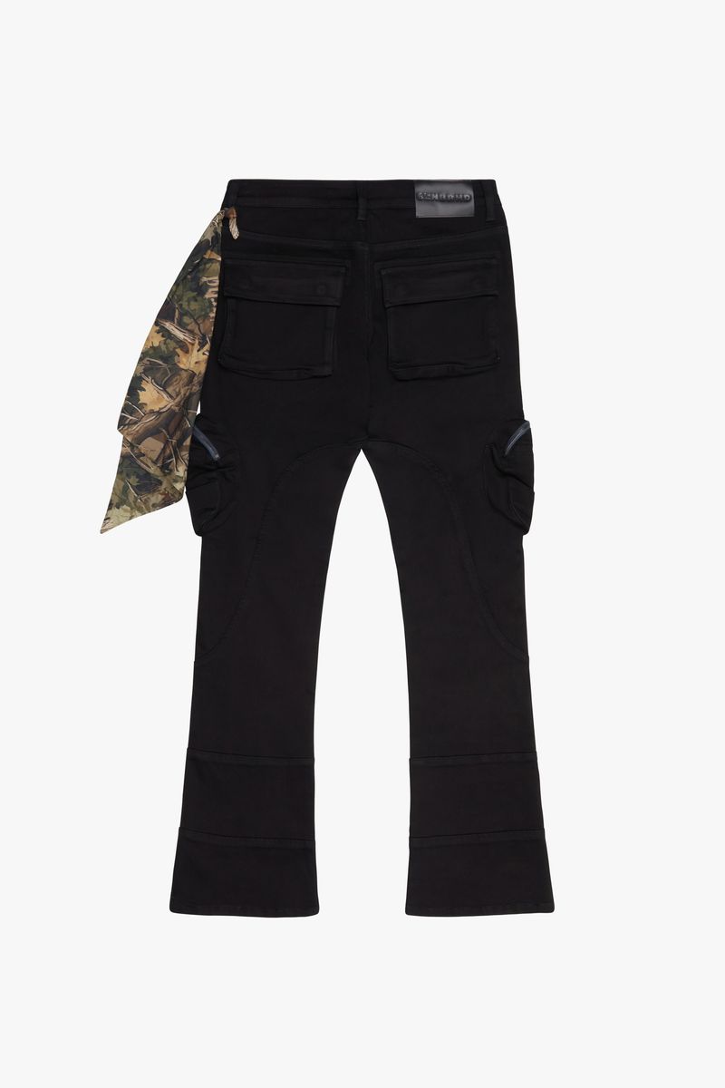 6TH-D3101 "RAFT" DENIM STACKED BLACK