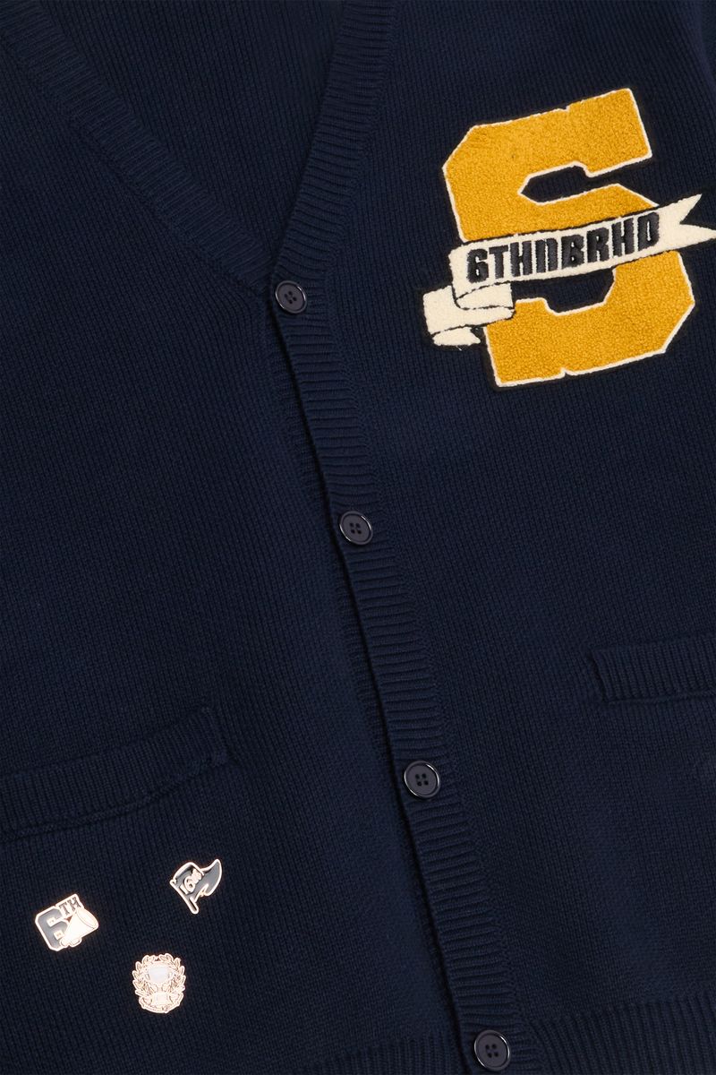 6TH-W3702 "EURO" CARDIGAN NAVY