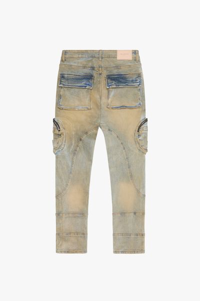 VLBS-SK-22 "KNEEBOARD" SKINNY JEAN- VINTAGE WASH