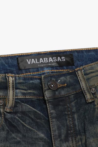 VLBS-SK-22 "KNEEBOARD" SKINNY JEAN- DARK VINTAGE BLUE