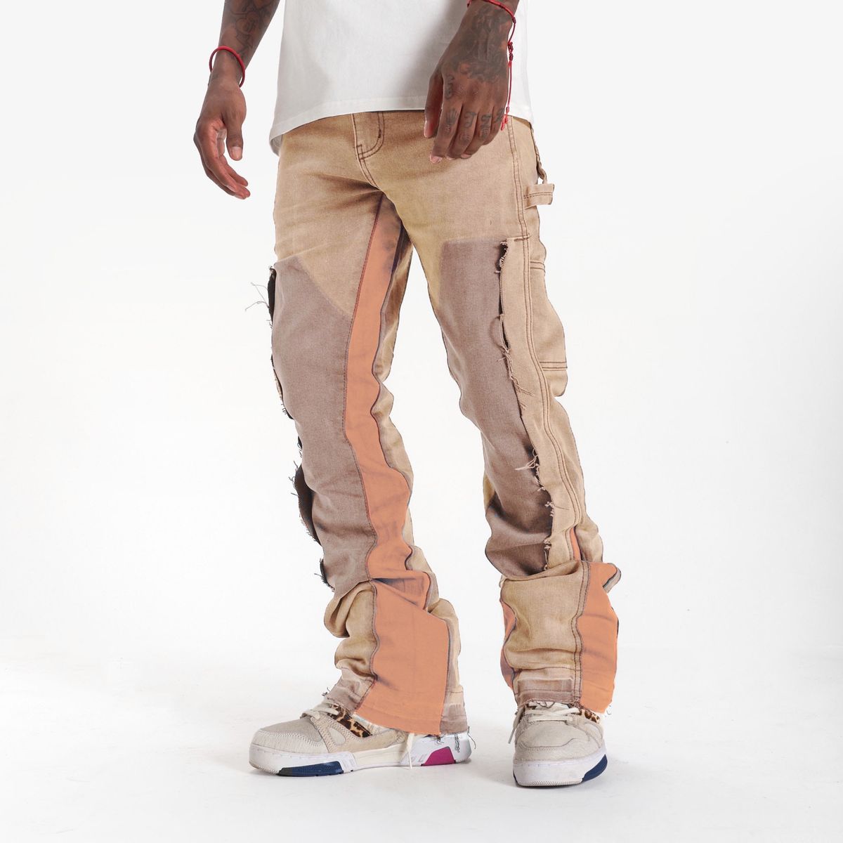 "REVOLVER" STACKED JEANS DESERT