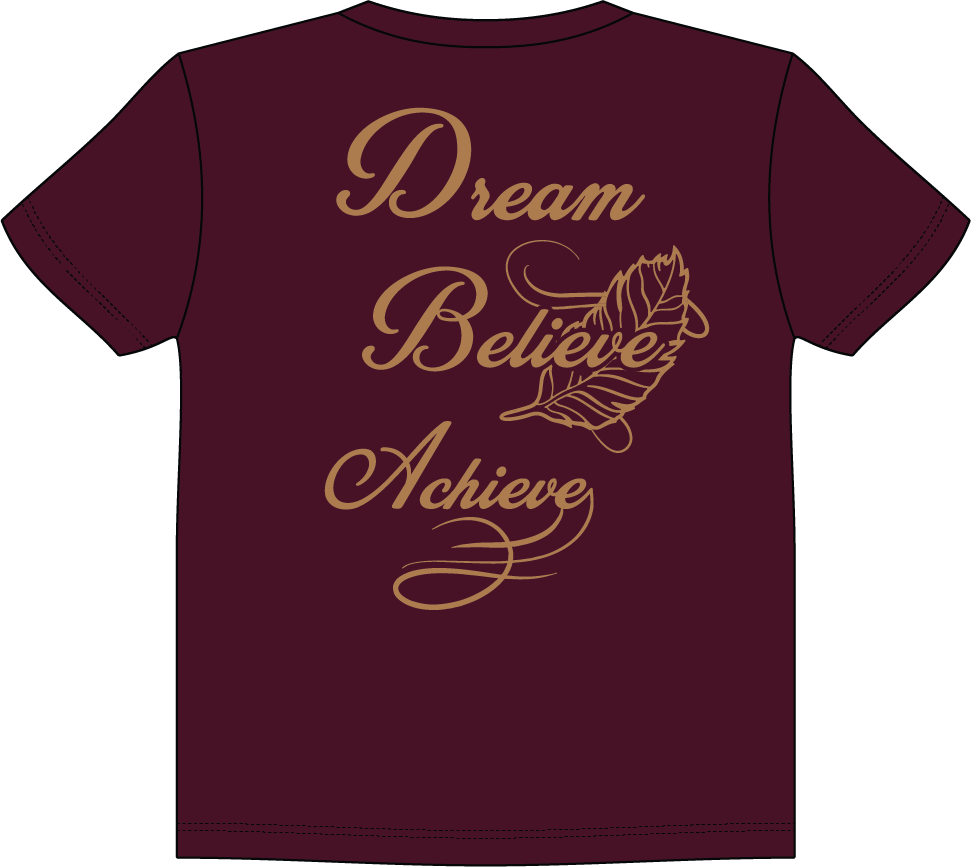 BLH24-112 - DREAM BELIEVE ACHIEVE SHIRT - BURGUNDY