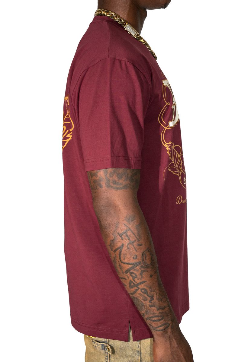 BLH24-112 - DREAM BELIEVE ACHIEVE SHIRT - BURGUNDY