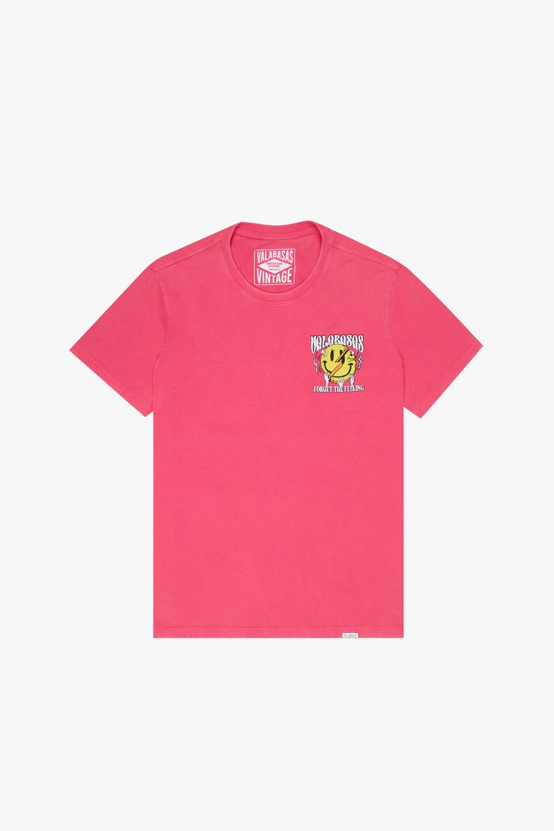 VLBS90062 "FORGET IT" VINTAGE BEGONIA RED TEE