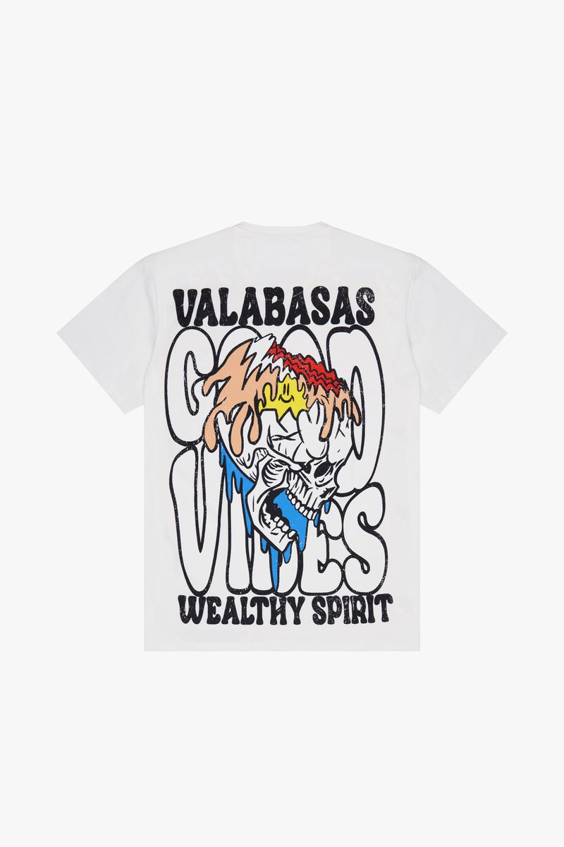 VLBS90063 WEALTHY SPIRIT  TEE VINTAGE WASHED WHITE