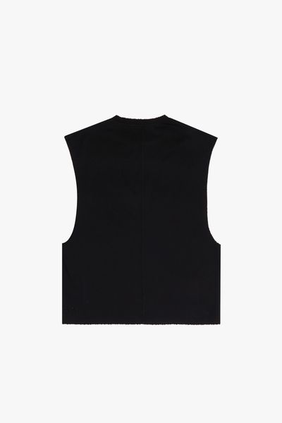 "SLICE" TEE BLACK CUTOFF