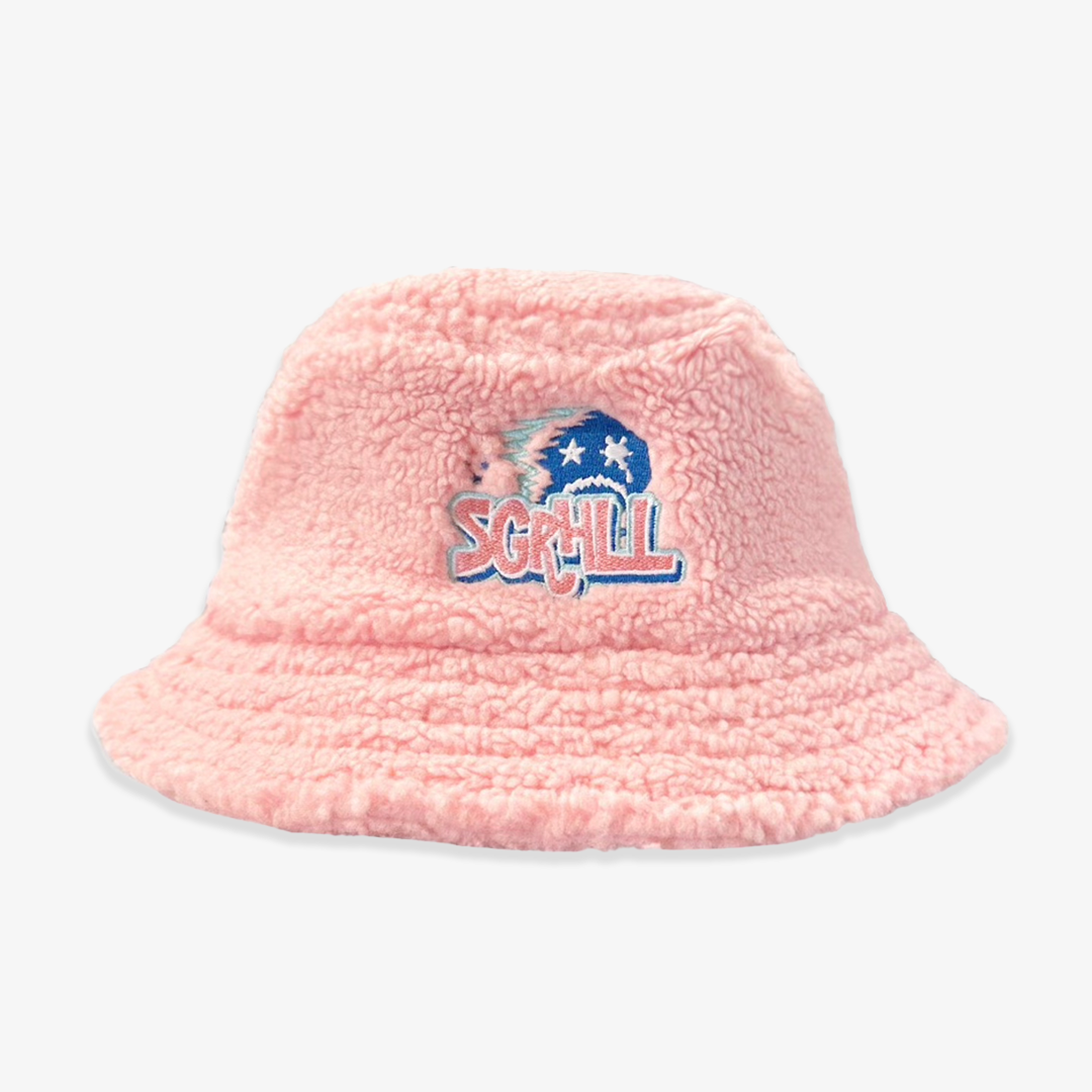 SH24-SUM1-44 "SUNBURN" FLEECE BUCKET HAT PINK