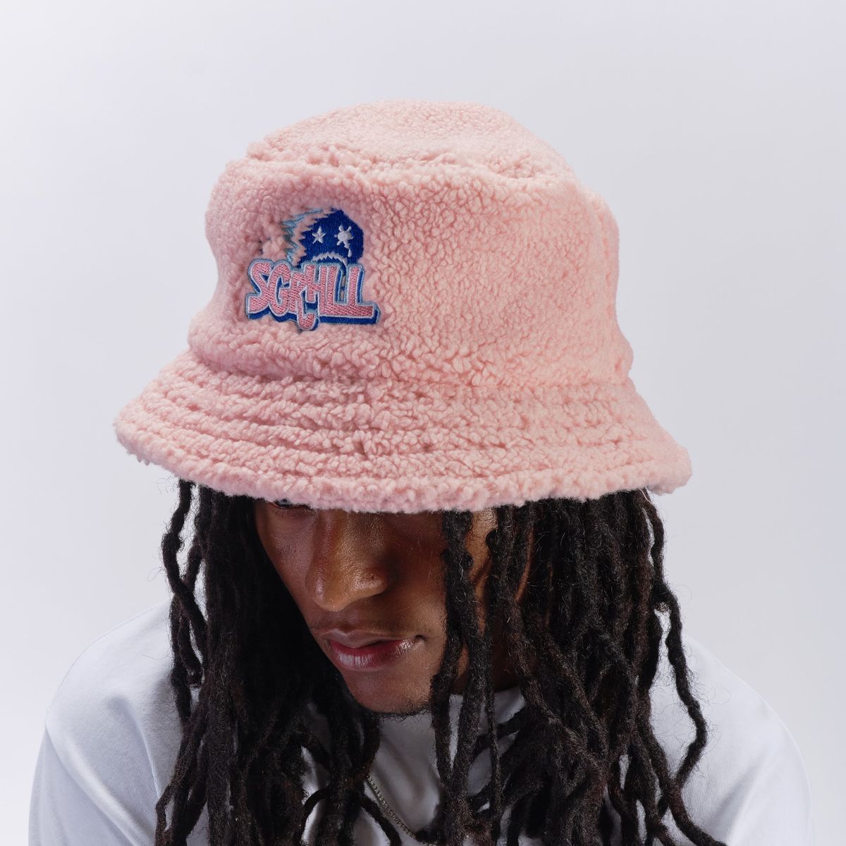 SH24-SUM1-44 "SUNBURN" FLEECE BUCKET HAT PINK