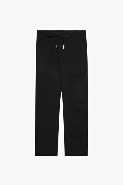 "MEMBER" RELAXED FIT PANTS -BLACK