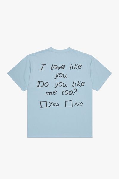 "YES/NO" TEE BABY BLUE