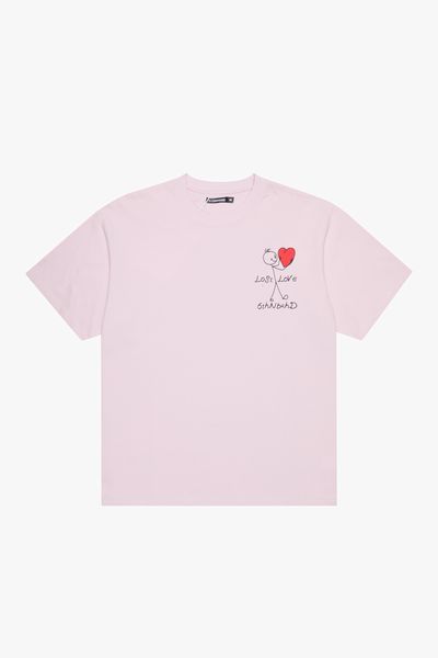 "YES/NO" TEE  PETAL PINK