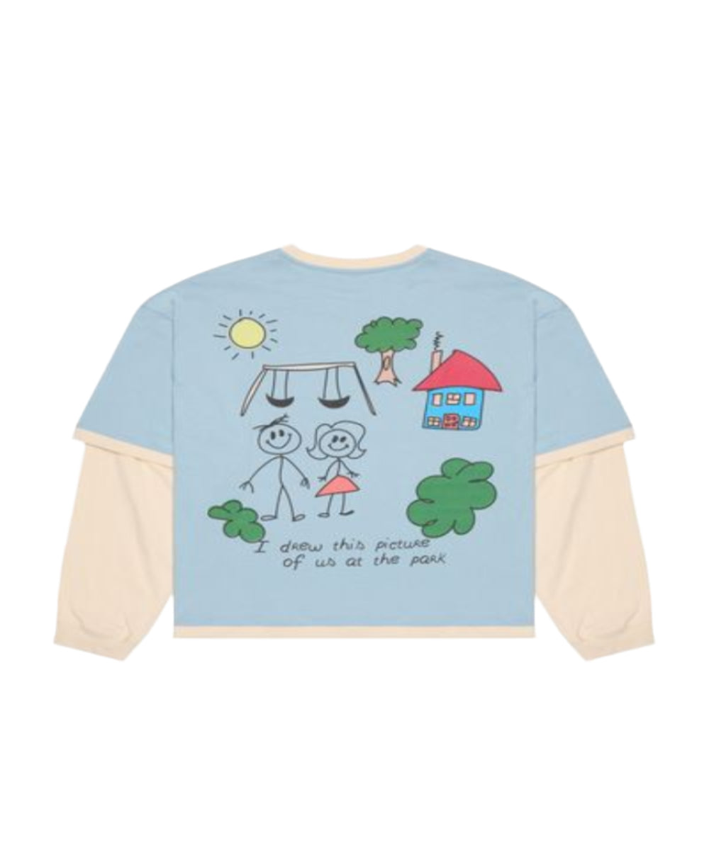"DRAWING" TEE BABY BLUE