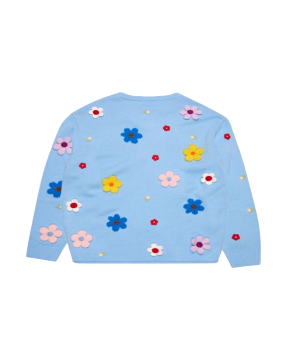 "BOUQUET" KNIT SWEATER BABY BLUE