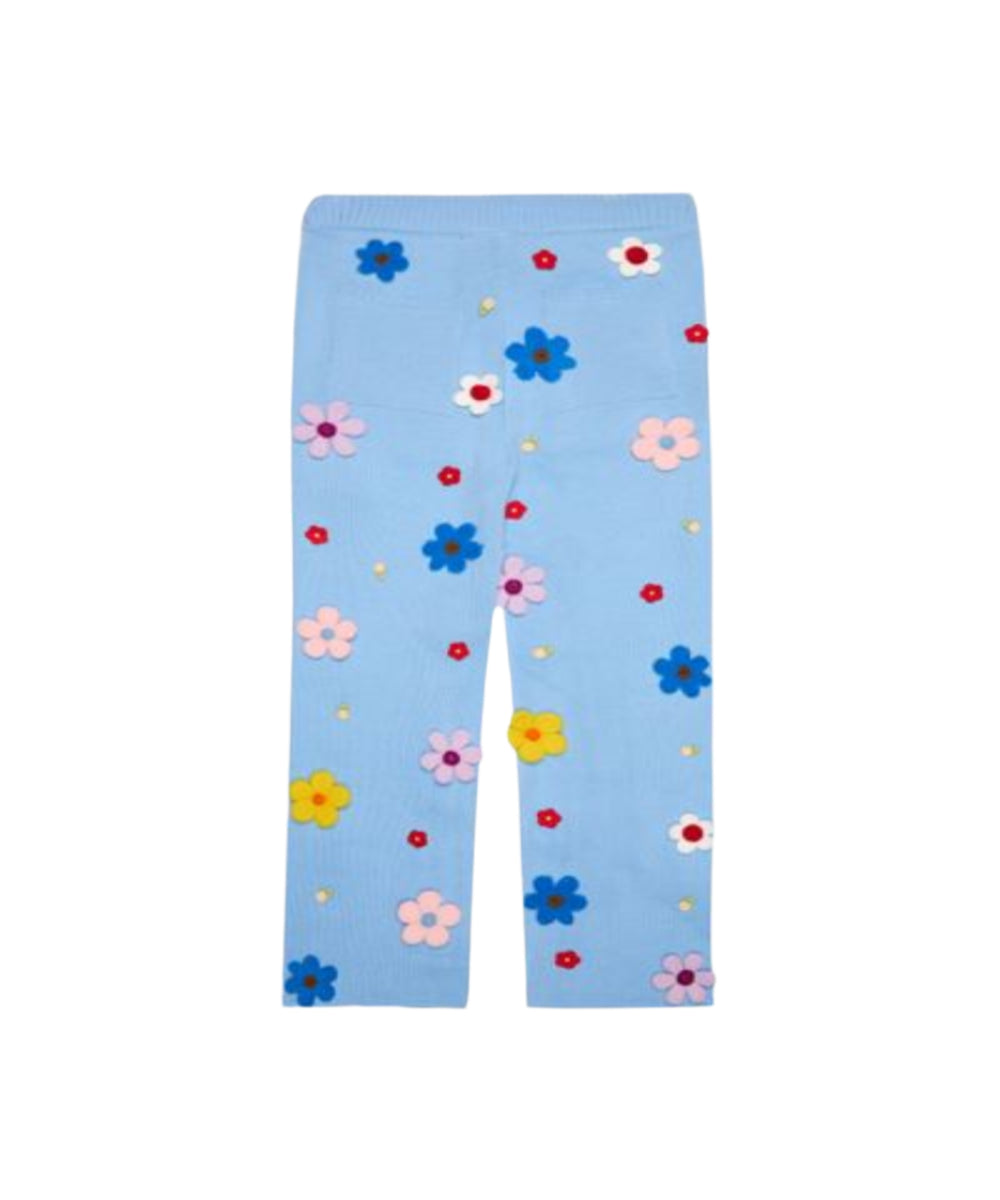 "BLOOM" KNIT PANTS BABY BLUE