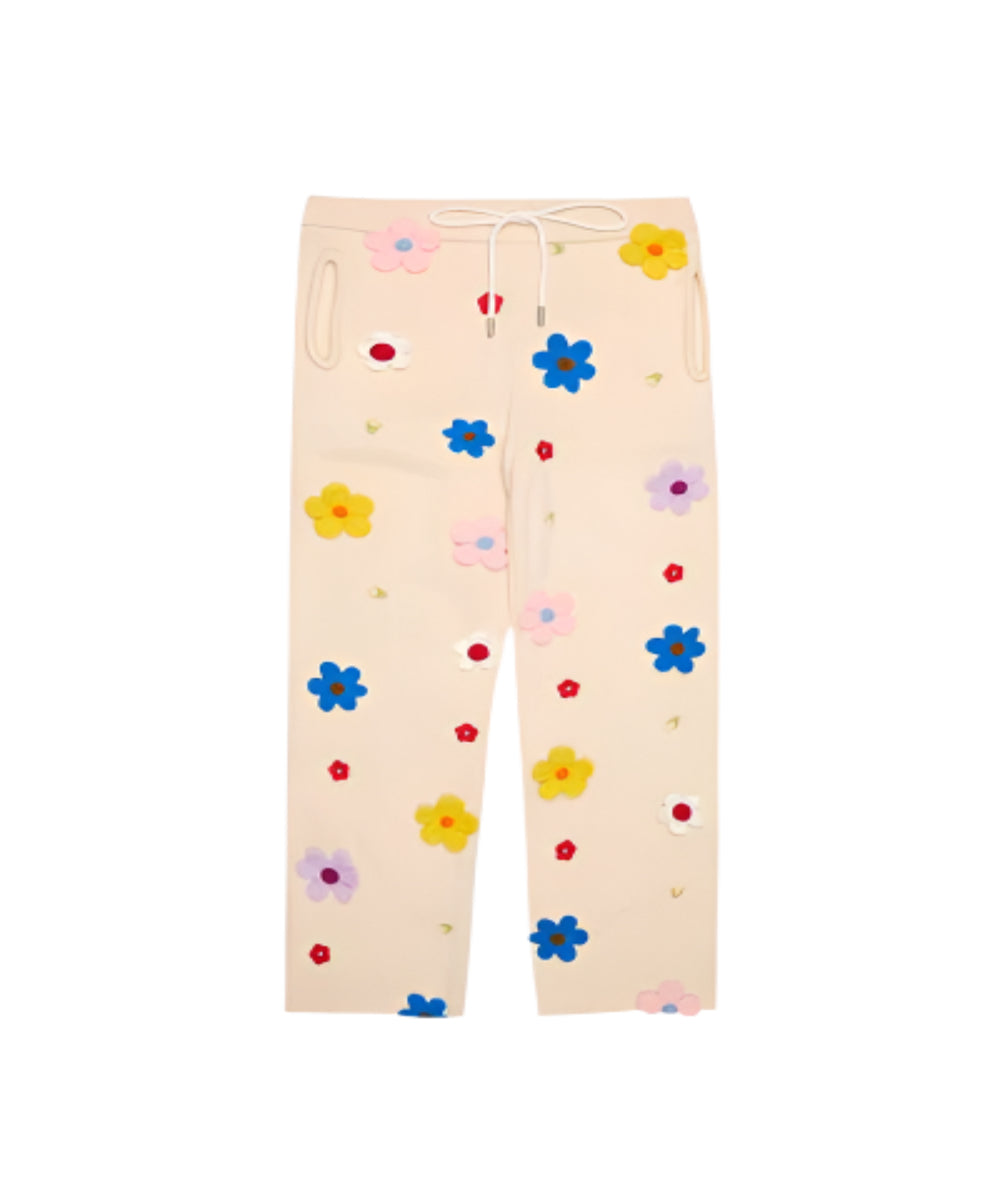 "BLOOM" KNIT PANTS CREAM