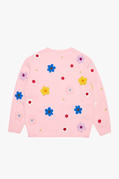 "BOUQUET" KNIT SWEATER PETAL PINK