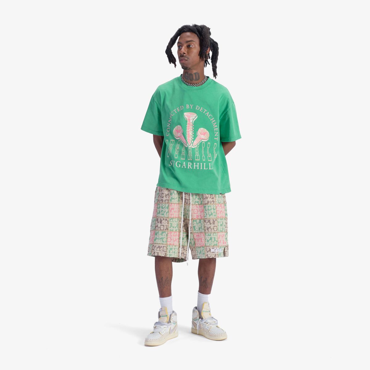 SH24-SUM2-04 "SCREWED UP" T-SHIRT GREEN