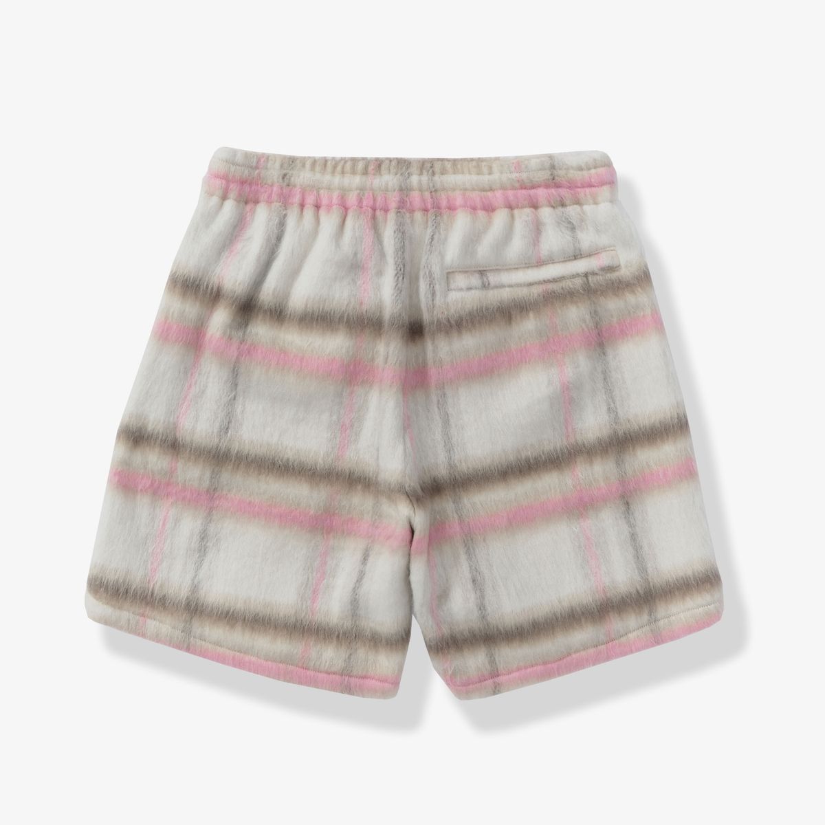 SH24-SUM2-26 "TUDOR" MOHAIR SHORTS PINK PLAID