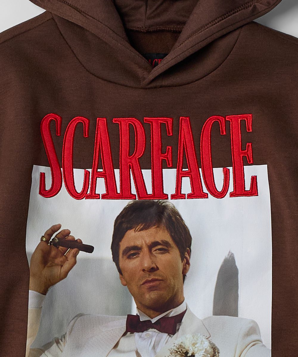 SF-111 SCARFACE WHITE SUIT HOODIE BROWN