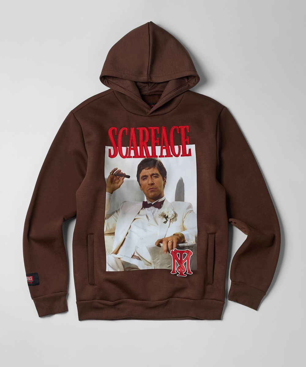 SF-111 SCARFACE WHITE SUIT HOODIE BROWN