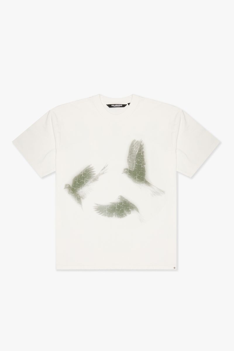 VLBS91080 REBEL DOVES TEE WHITE