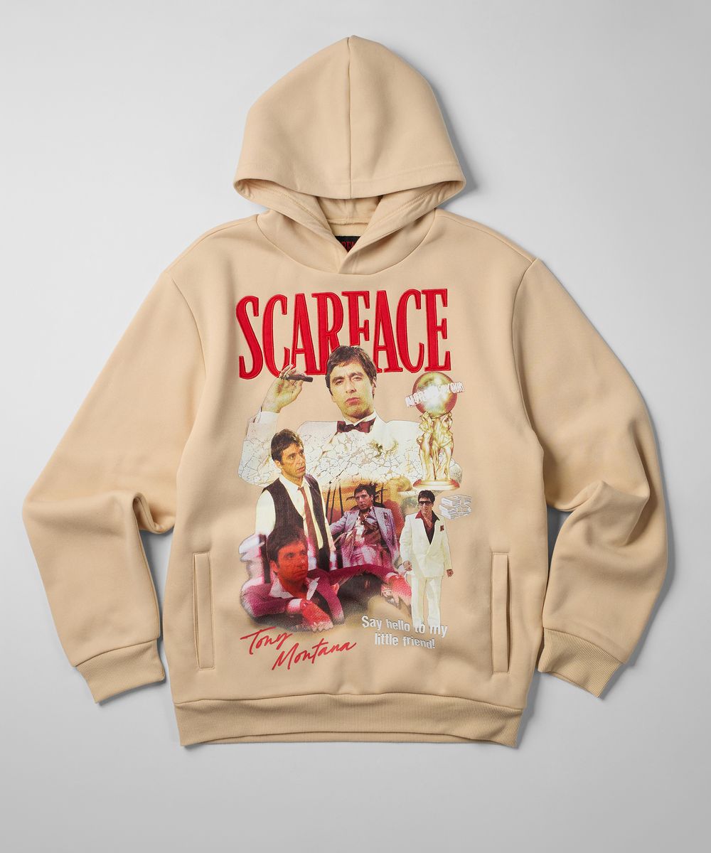 SF-106 SCARFACE SAY HELLO HOODIE KHAKI