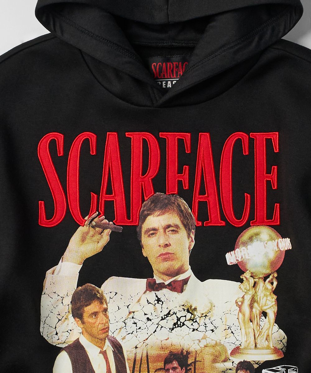 SF-106 SCARFACE SAY HELLO HOODIE BLACK