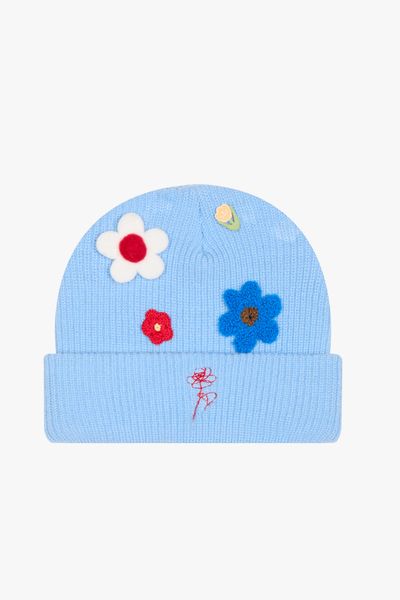 "UNCONDITIONAL" KNIT SKULL CAP BABY BLUE