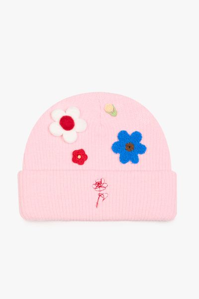 "UNCONDITIONAL" KNIT SKULL CAP PETAL PINK